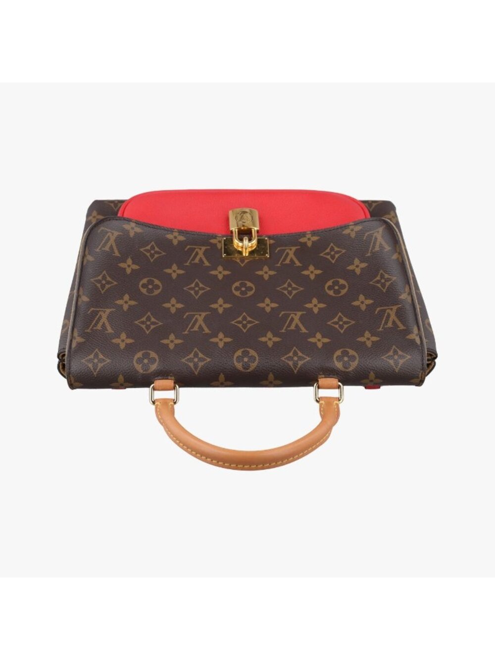 Louis Vuitton Marignan Monogram Brown Coquelicot Canvas Calfskin Shoulder Bag - Picture 8 of 16